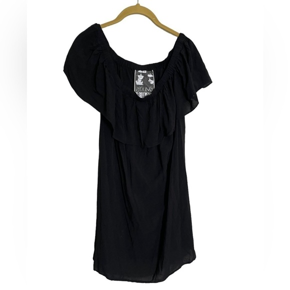 Young Fabulous & Broke Black Off the Shoulder Dress Small - Picture 1 of 6